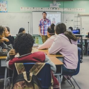 Students learning together in a classroom